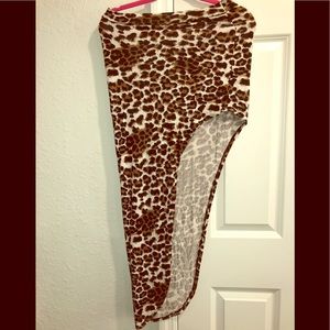 Leopard Skirt side open